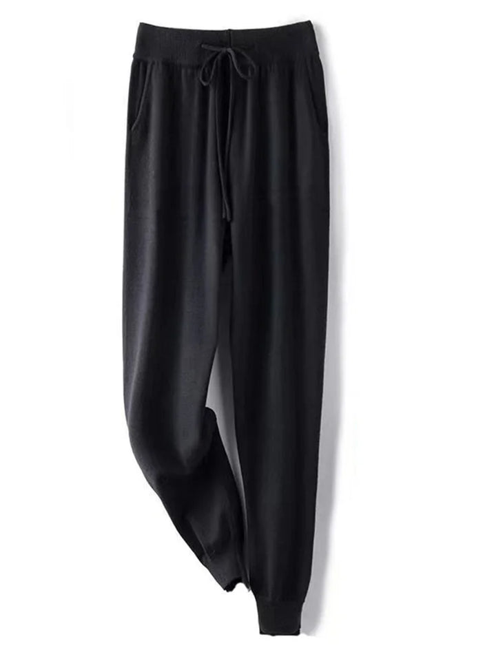 Olivia Bennet | Wool Pants for Women in Classic Fit, Gray