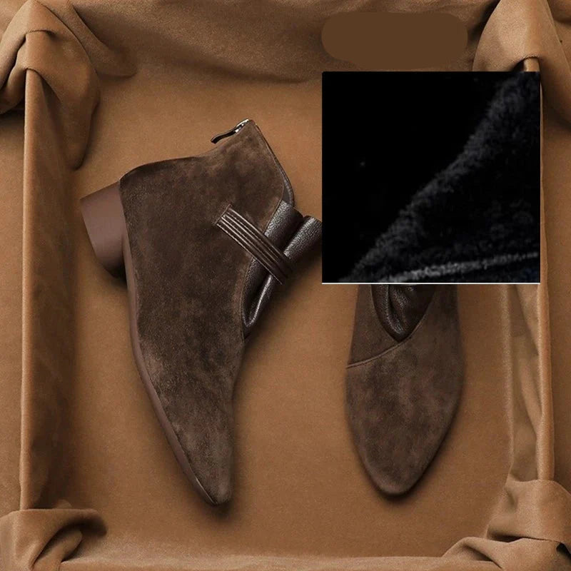 Olivia Bennet | Italian Crest Suede Boots for Women