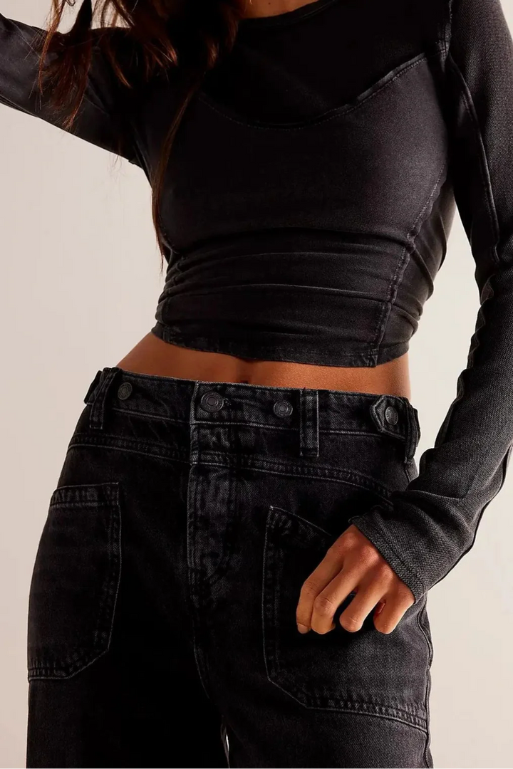 Olivia Bennet | High-Waist Wide-Leg Denim Jeans for Women