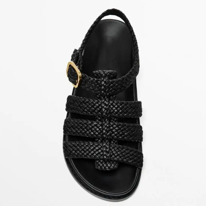 Olivia Bennet | Woven Sandals for Women in Natural Color
