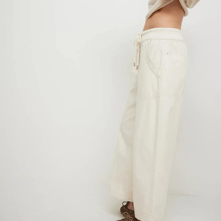 Olivia Bennet | Weekender Drawstring Jeans for Women in Denim Blue