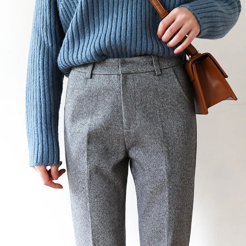 Olivia Bennet | Classic Wool Trousers for Women