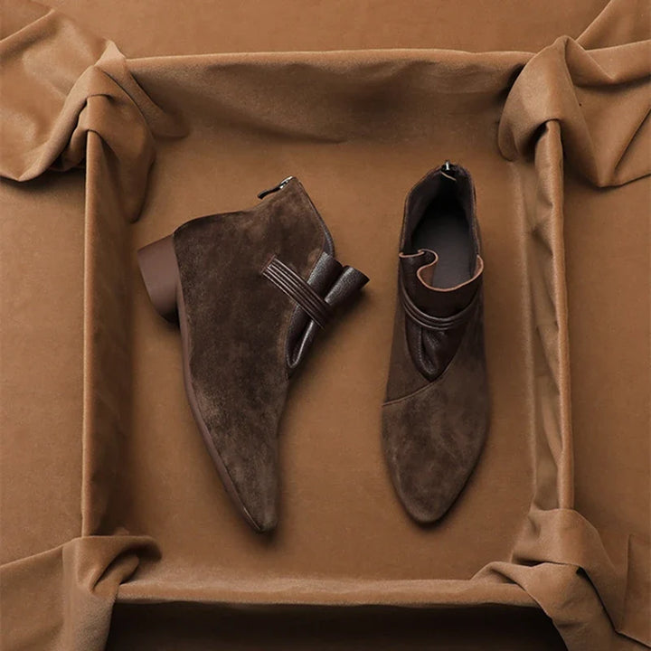 Olivia Bennet | Italian Crest Suede Boots for Women