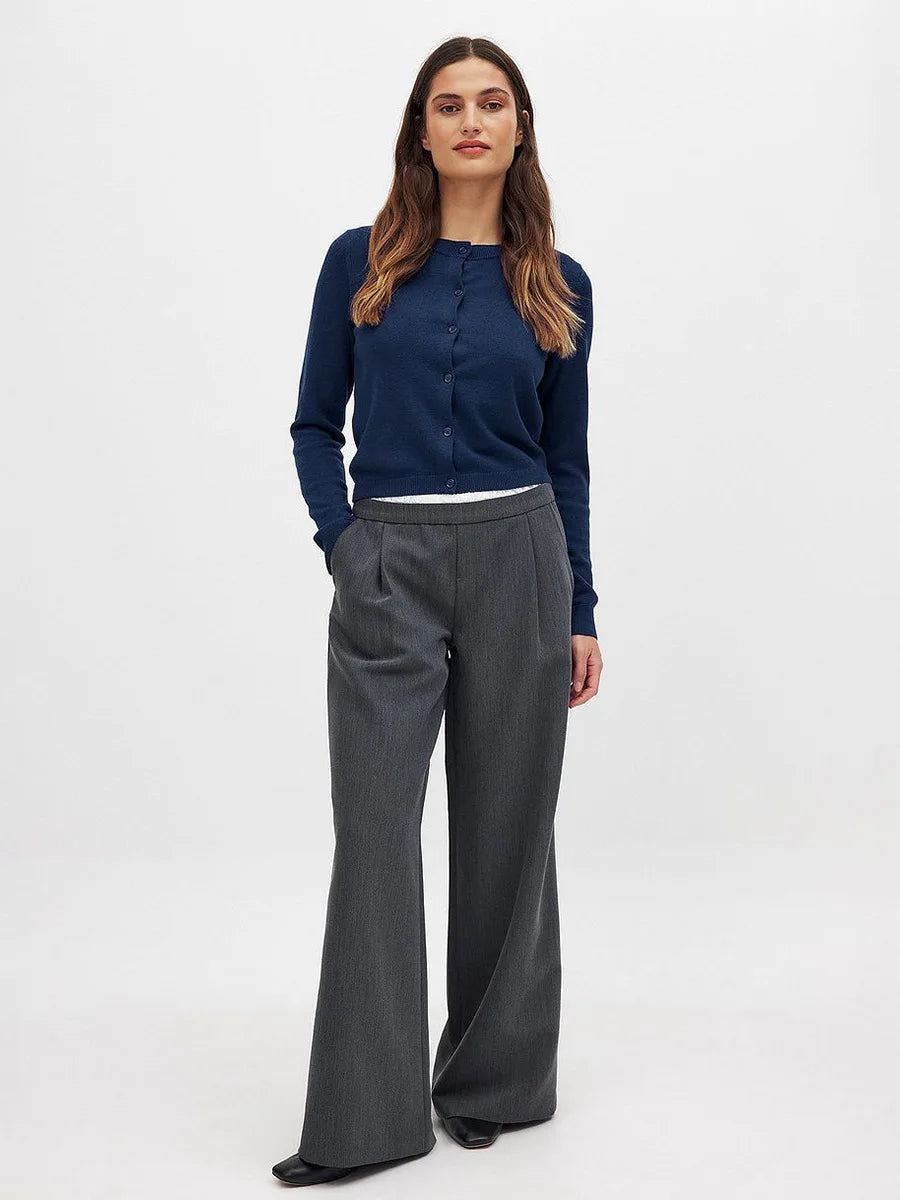 Olivia Bennet | Knit Button Cardigan for Women in Natural Color