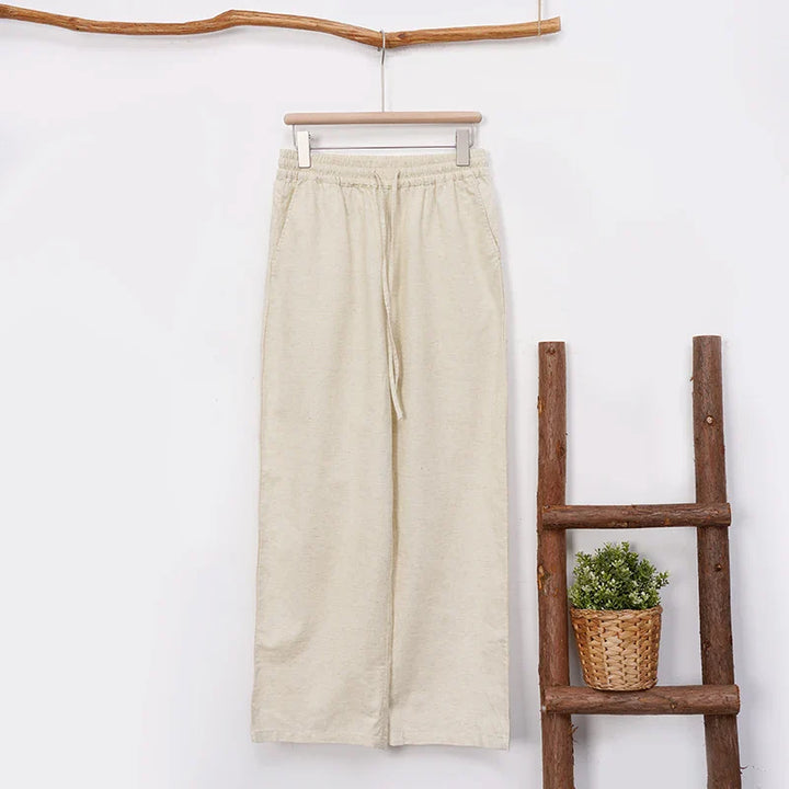 Olivia Bennet | Linen Lounge Pant for Women in Natural Fit