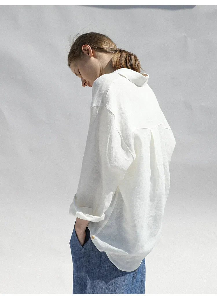 Olivia Bennet | Oversized Linen Blouse