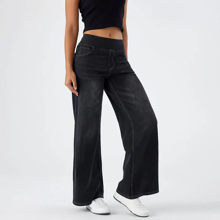 Olivia Bennet | Wide Leg Jean for Women in Denim