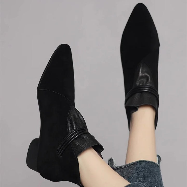 Olivia Bennet | Italian Crest Suede Boots for Women