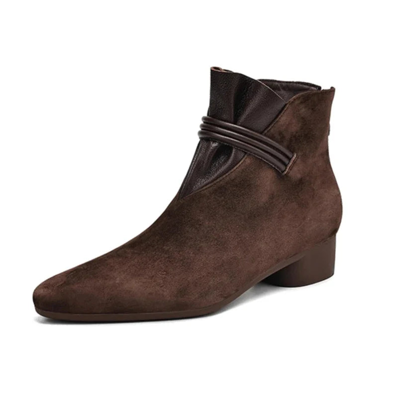 Olivia Bennet | Italian Crest Suede Boots for Women