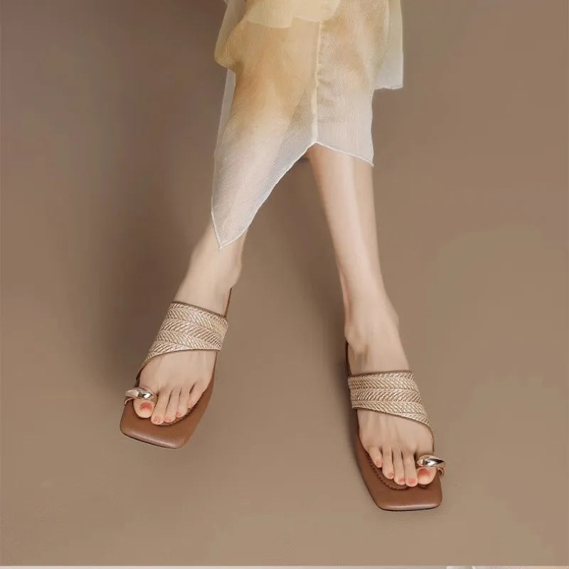Olivia Bennet | Luxe Flats for Women in Leather, Slip-On Style