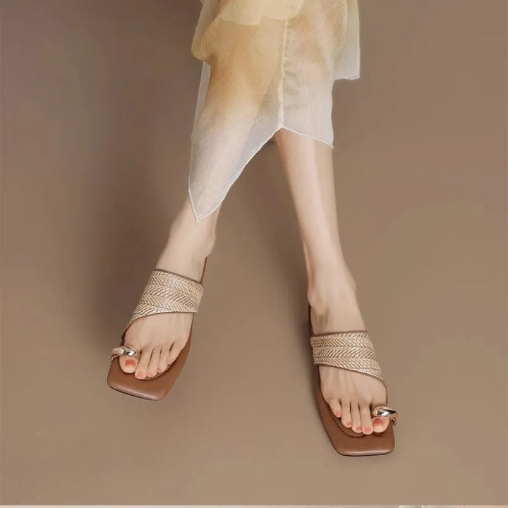 Olivia Bennet | Luxe Flats for Women in Leather, Slip-On Style