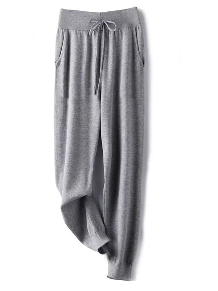 Olivia Bennet | Wool Pants for Women in Classic Fit, Gray