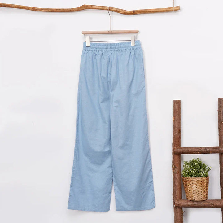 Olivia Bennet | Linen Lounge Pant for Women in Natural Fit