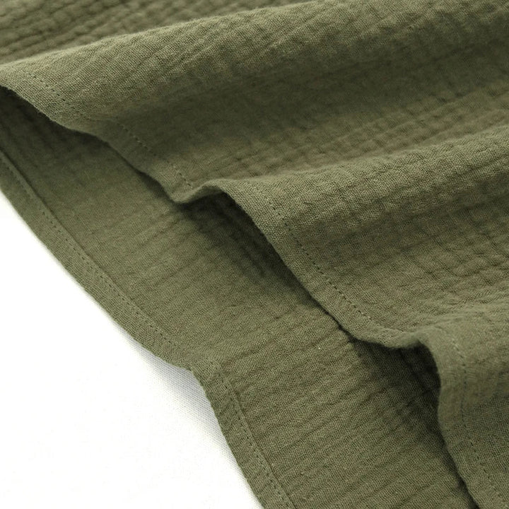 Olivia Bennet | V-Neck Crop Tee for Women in Gauze Fabric