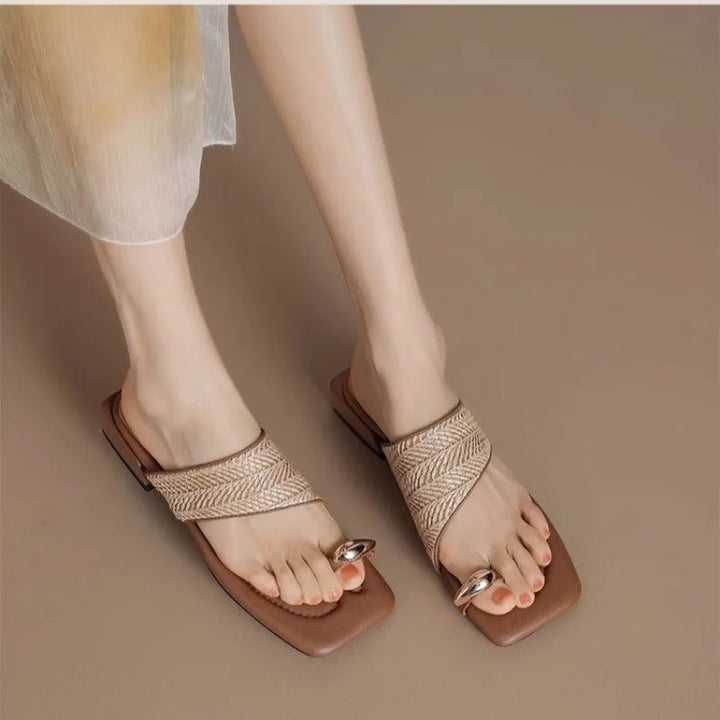 Olivia Bennet | Luxe Flats for Women in Leather, Slip-On Style