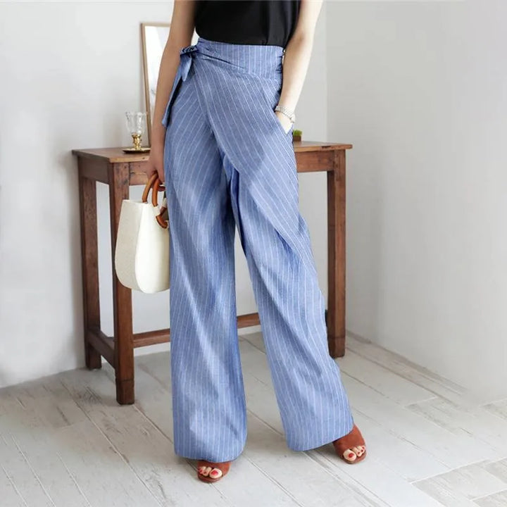 Olivia Bennet | Cotton Wide-Leg Pant for Women in Natural