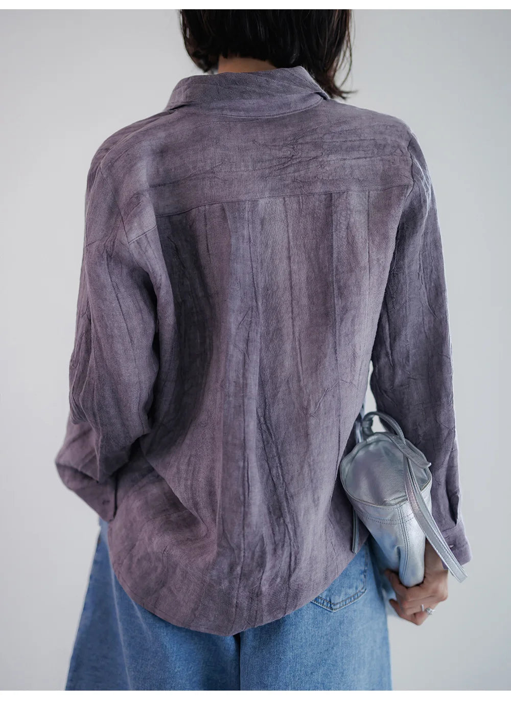 Olivia Bennet | Pleated Linen Button Shirt