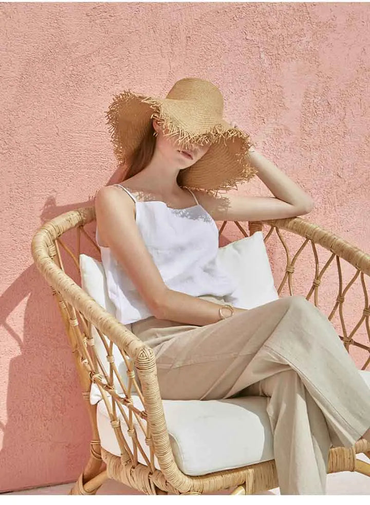 Olivia Bennet | Satin Strap Linen Cami