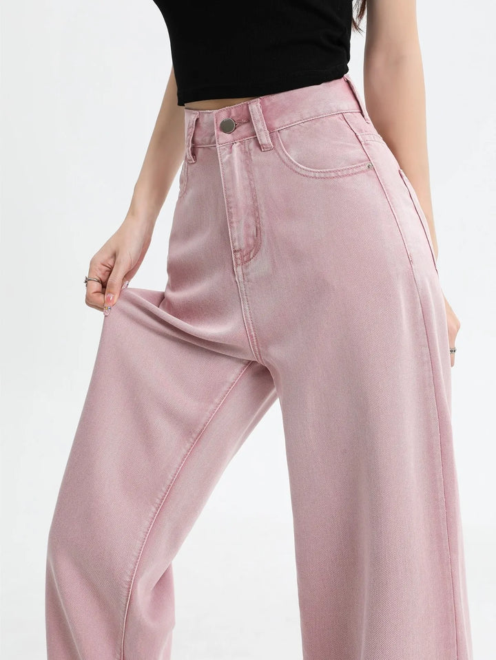 Olivia Bennet | Pink Denim Jeans for Women