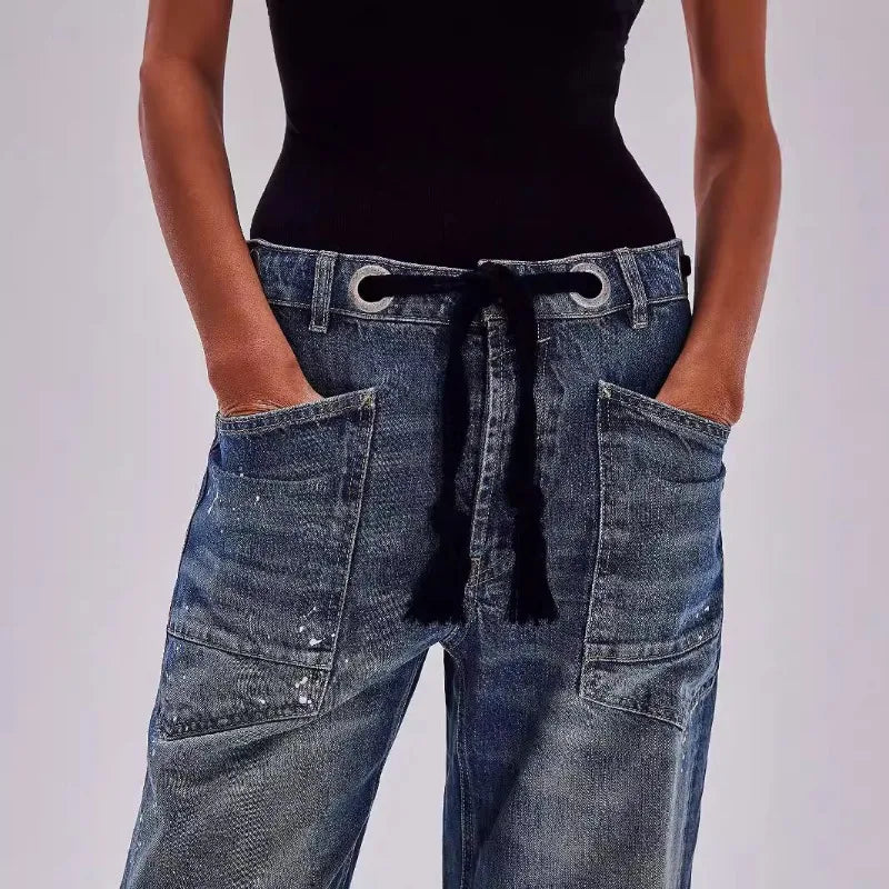 Olivia Bennet | Artisan Pants for Women in Natural Fabric, Relaxed Fit, Beige