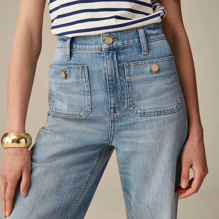 Olivia Bennet | Classic Wide-Leg Jean for Women in Denim Blue