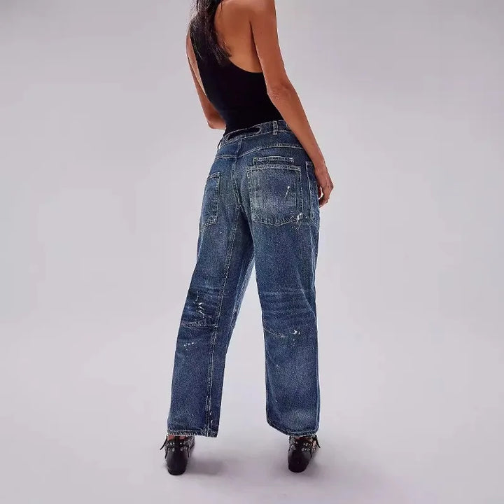 Olivia Bennet | Artisan Pants for Women in Natural Fabric, Relaxed Fit, Beige