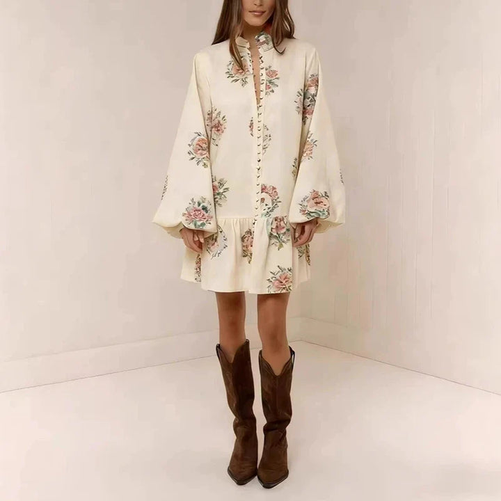 Olivia Bennet | Floral Button-Down Mini Dress