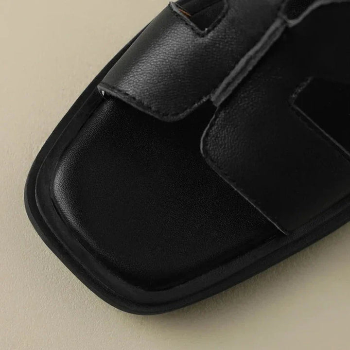 Olivia Bennet | Leather Heeled Sandals for Women
