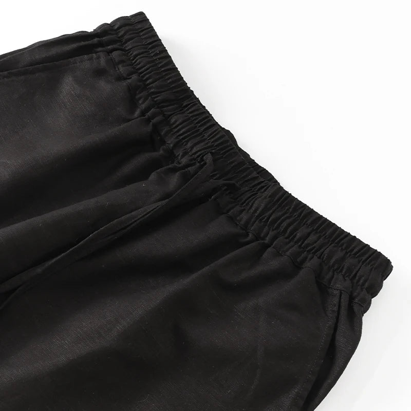 Olivia Bennet | Linen Lounge Pant for Women in Natural Fit
