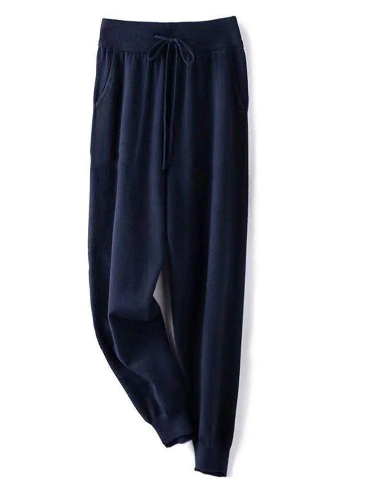 Olivia Bennet | Wool Pants for Women in Classic Fit, Gray