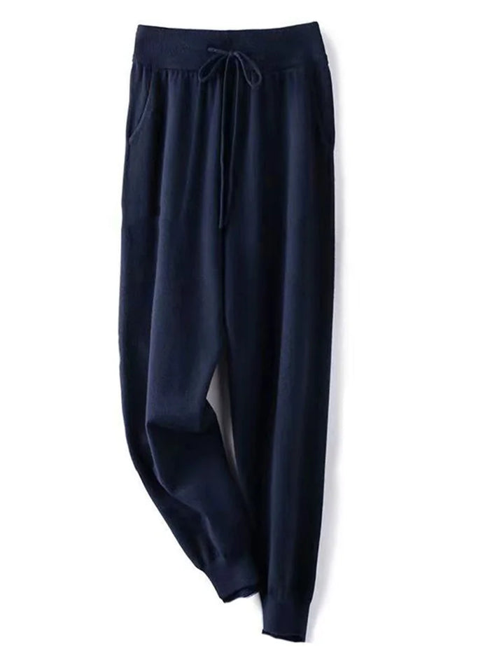 Olivia Bennet | Wool Pants for Women in Classic Fit, Gray