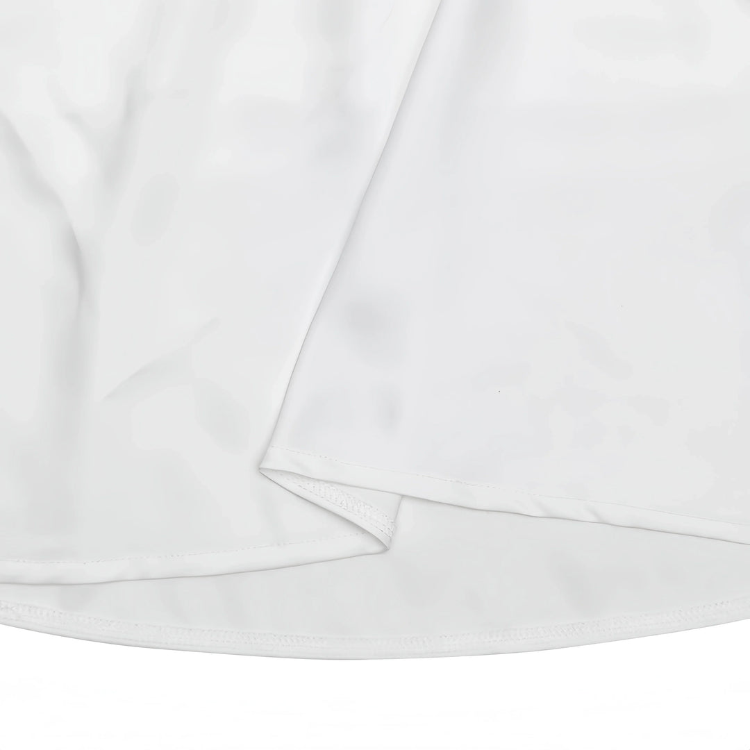 Olivia Bennet | Satin Long Sleeve Bell Cuff Top for Women