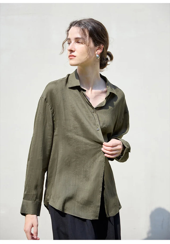 Olivia Bennet | Relaxed Ramie Button Down