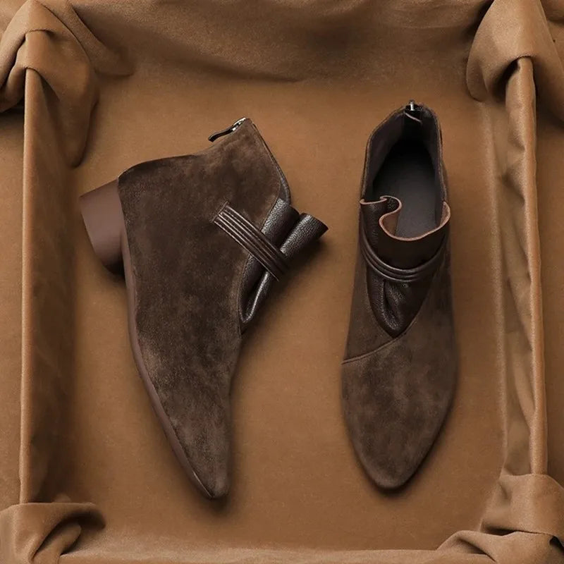 Olivia Bennet | Italian Crest Suede Boots for Women