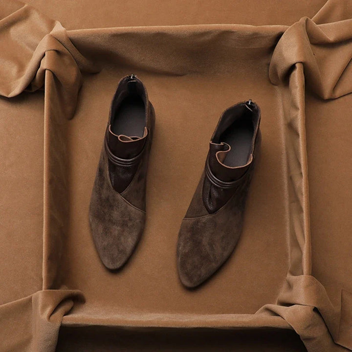 Olivia Bennet | Italian Crest Suede Boots for Women