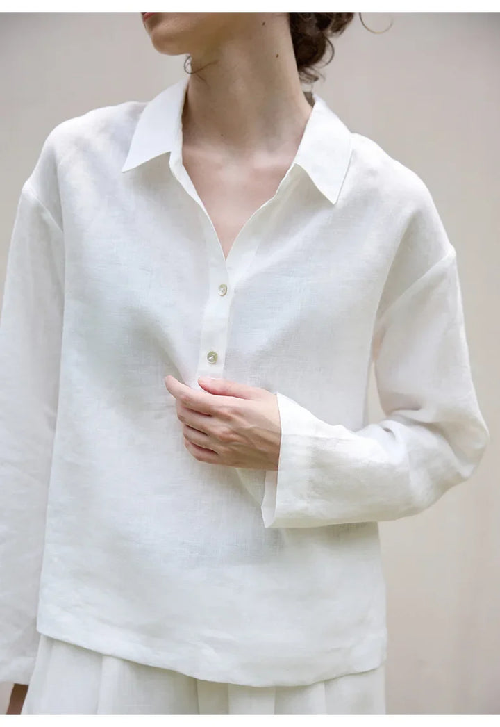 Olivia Bennet | Linen Pullover for Women in Classic Fit
