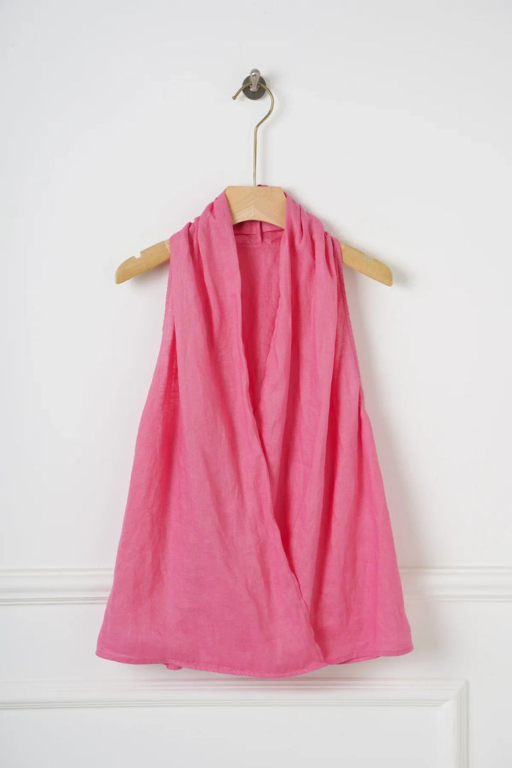 Olivia Bennet | Drape Linen Vest for Women