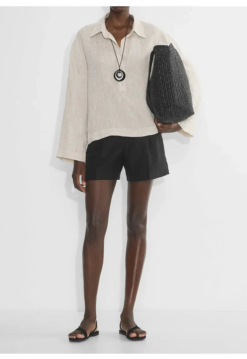 Olivia Bennet | Linen Pullover for Women in Classic Fit