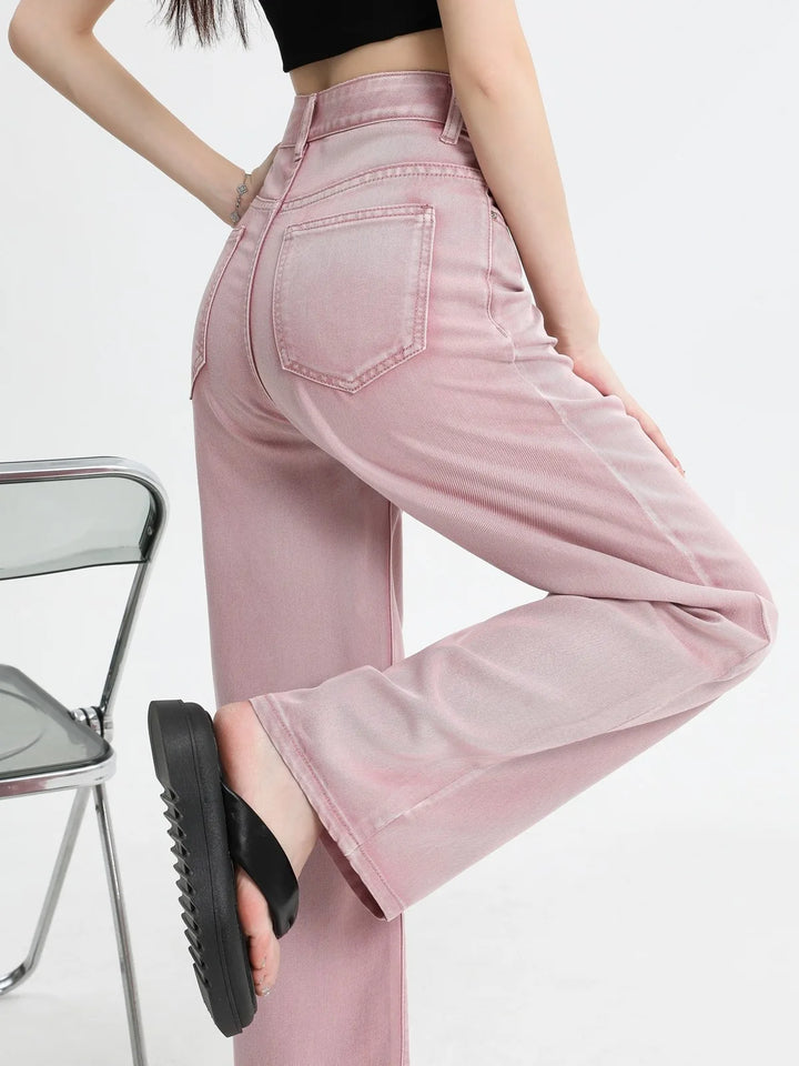 Olivia Bennet | Pink Denim Jeans for Women