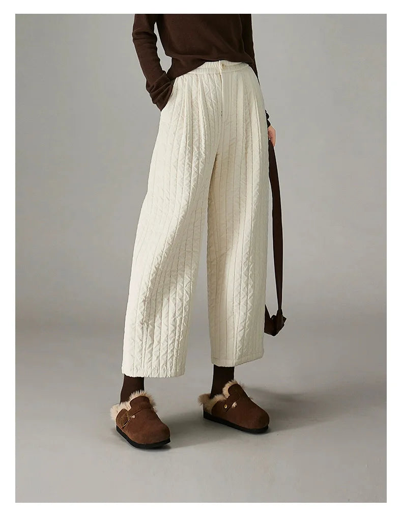 Olivia Bennet | Cotton Wide-Leg Pants for Women in Natural Color