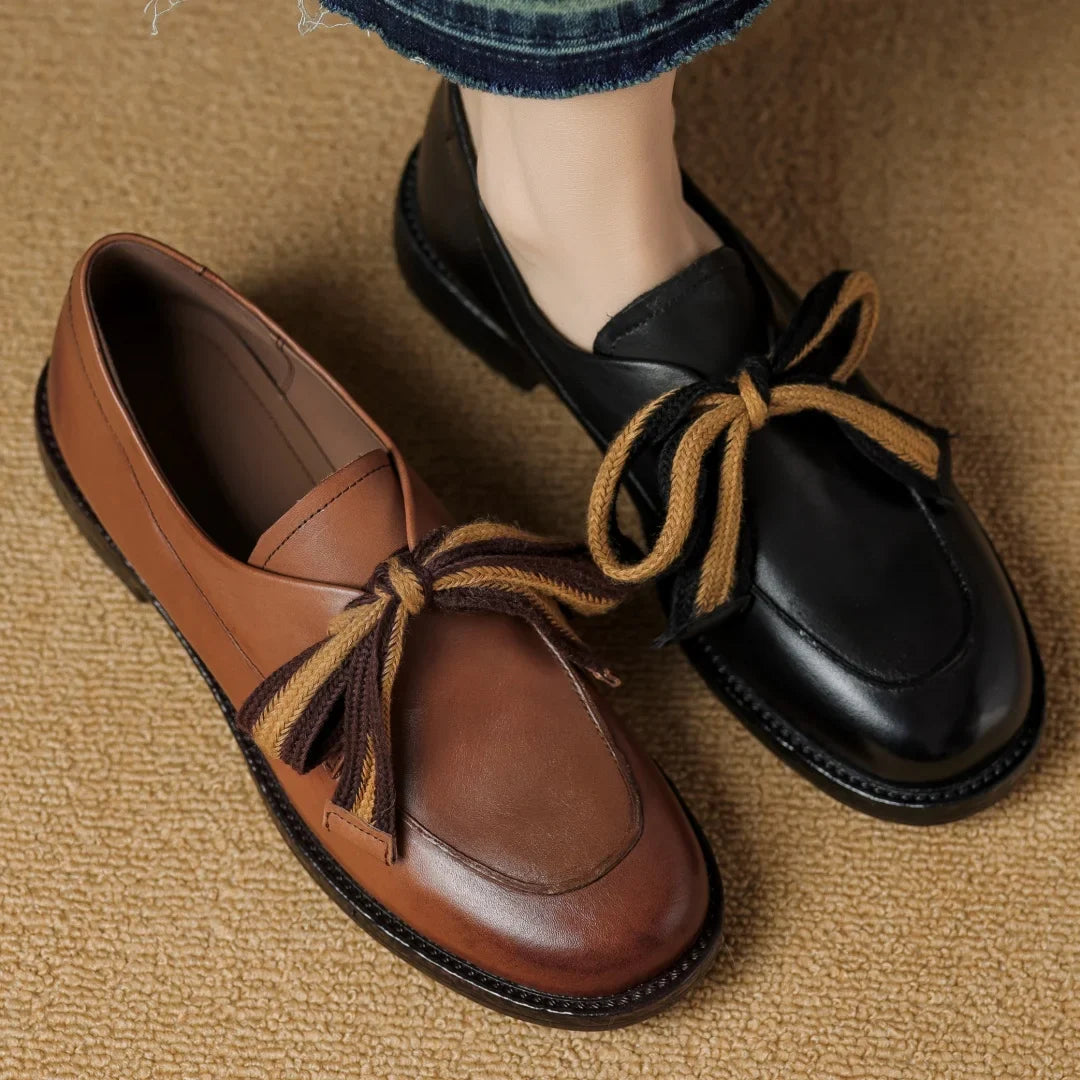 Olivia Bennet | Classic Leather Loafers for Women