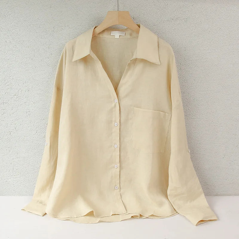 Olivia Bennet | Classic Linen Shirt for Women
