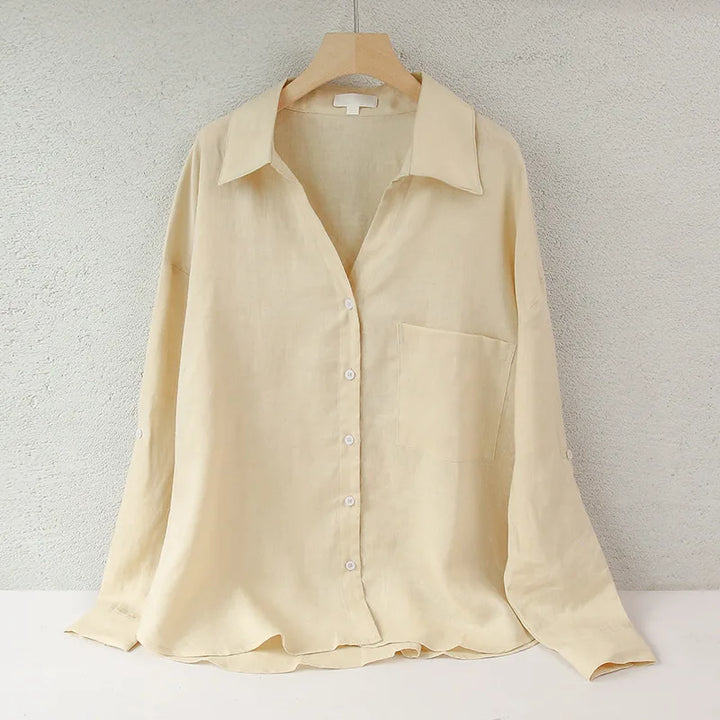 Olivia Bennet | Classic Linen Shirt for Women