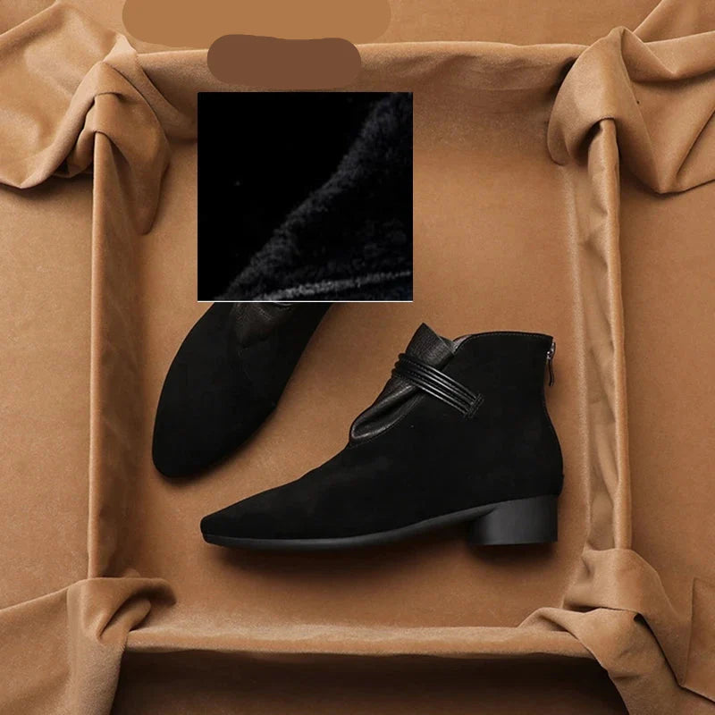Olivia Bennet | Italian Crest Suede Boots for Women