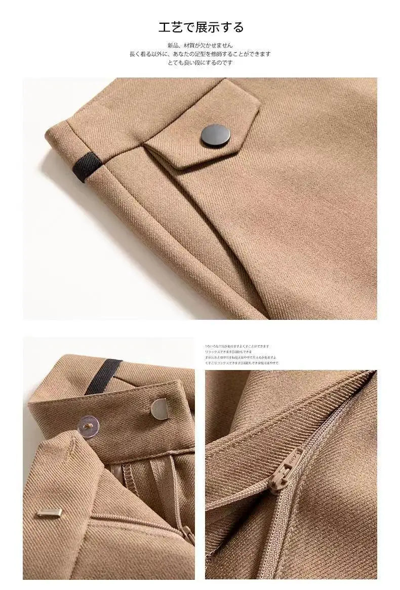 Olivia Bennet | Straight-Leg Trousers for Women in Black, Tailored Fit