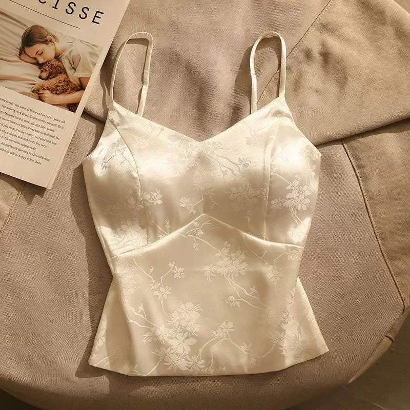 Olivia Bennet | Satin Corset for Women in Jacquard Style