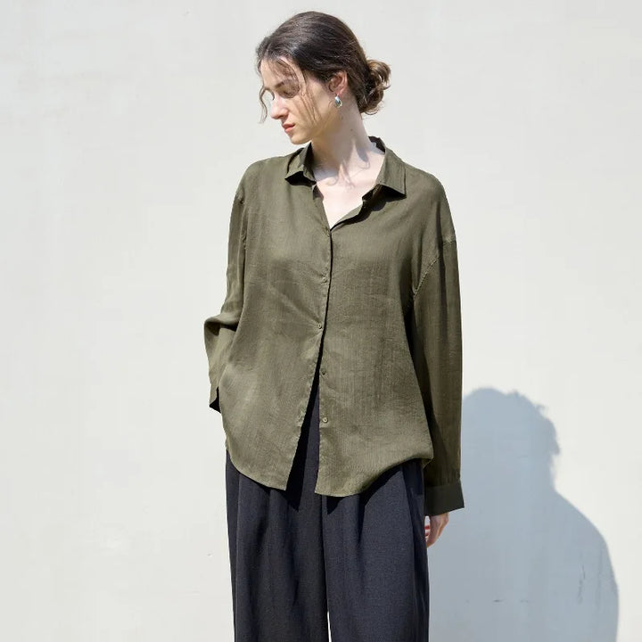 Olivia Bennet | Relaxed Ramie Button Down