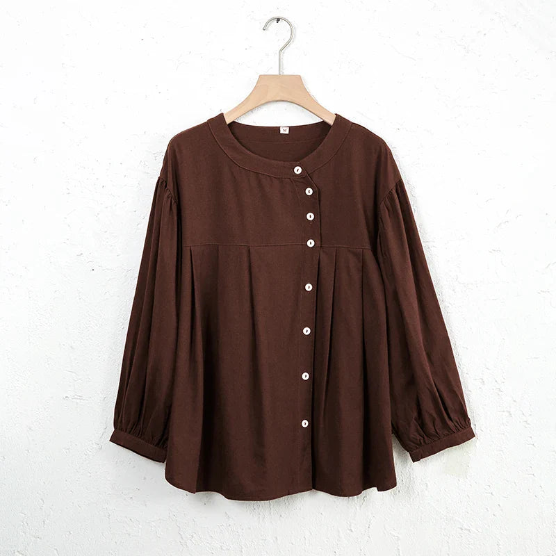 Olivia Bennet | Gathered Lantern Sleeve Blouse