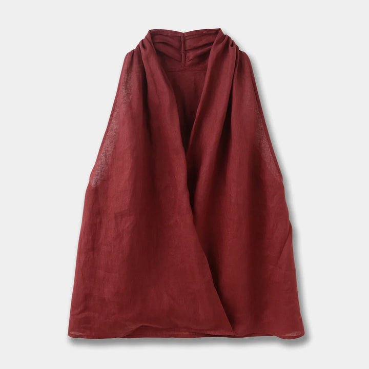 Olivia Bennet | Drape Linen Vest for Women