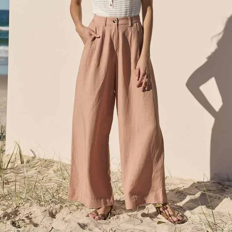 Olivia Bennet | Linen Trousers for Women